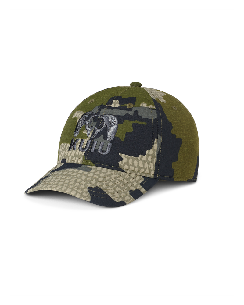 Front of Youth ICON CORDURA Hat in Verde Camouflage