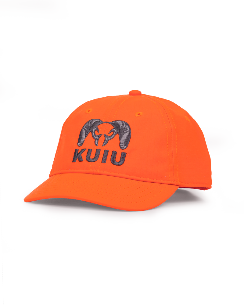 Front of KUIU Youth Cordura Hat in Blaze Orange.