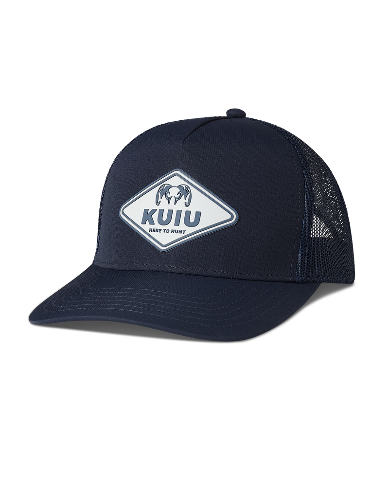 Front of KUIU Here to Hunt Hat in Navy Blue