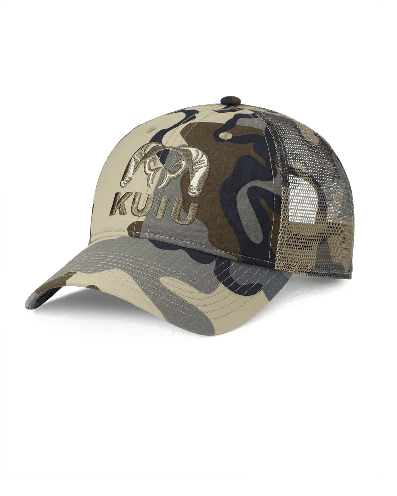 Front of ICON Mesh Back CORDURA Hat in Vias Camouflage