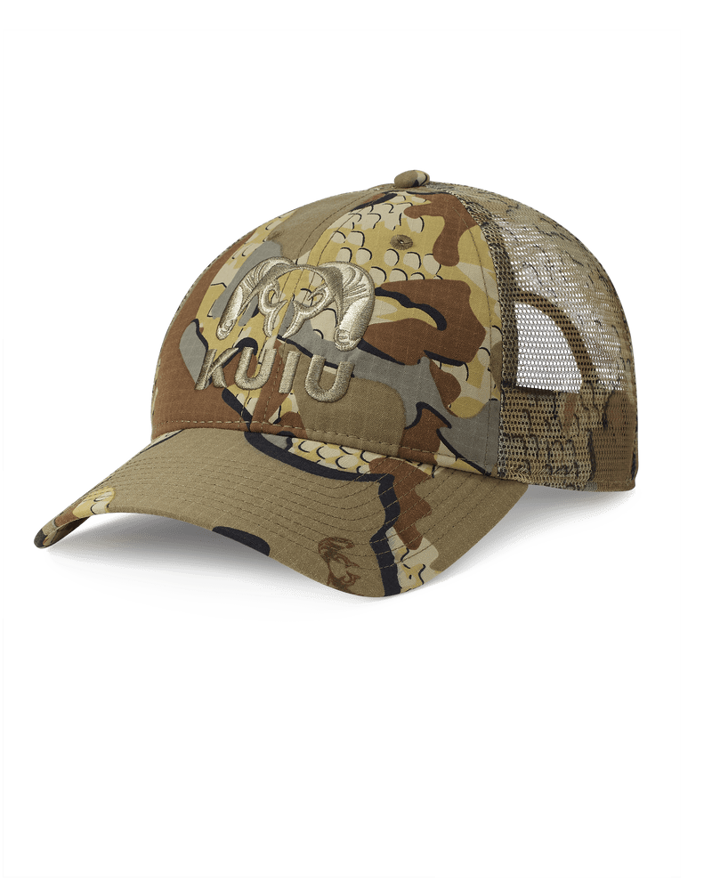 Front of ICON Mesh Back CORDURA Hat in Valo Camouflage