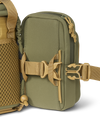 Extended quick-detach buckle on KUIU PRO G3 Bino Harness and PRO G3 Phone Holder in Evergreen with Rail-Lock connection system