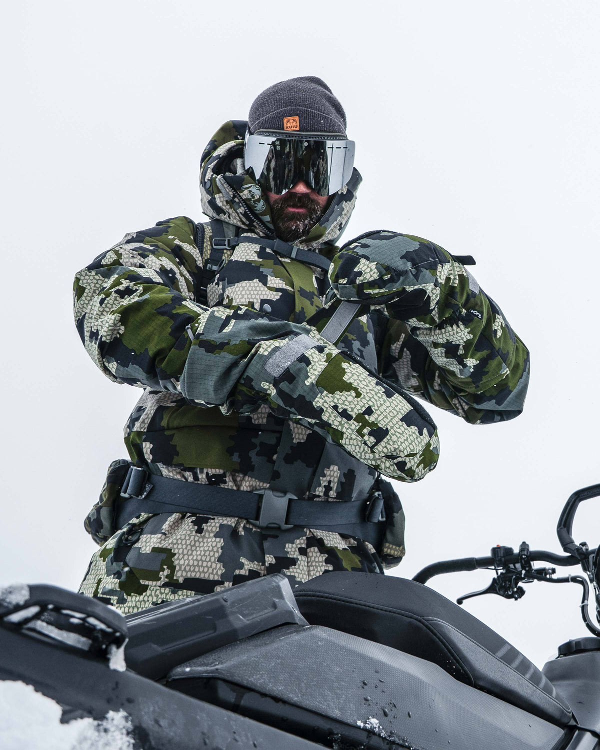 【y4326u】green clothing over mitt XL Super Down Arktuk Mitts - Extreme Cold Mittens - Verde | KUIU