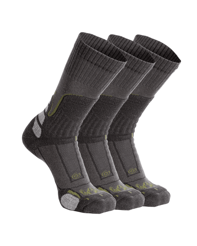 Midweight Mountain Sock 3-Pair Pack | Grey Green