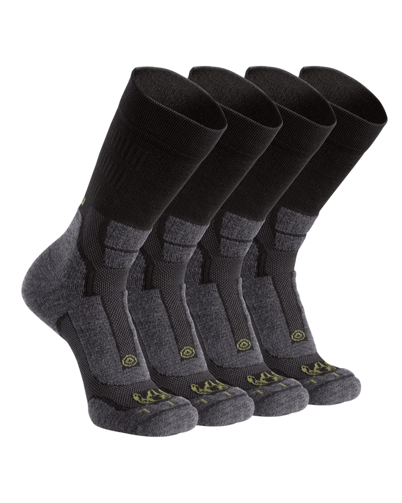 StrongWool Hybrid Crew Sock 4-Pack | Grey Green