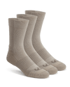 Front 3 Set of Merino Lightweight Performance Sock in Khaki