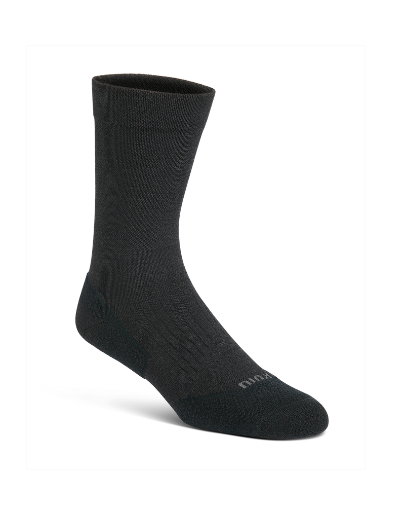 Front of Merino 200N Lightweight Sock in Black