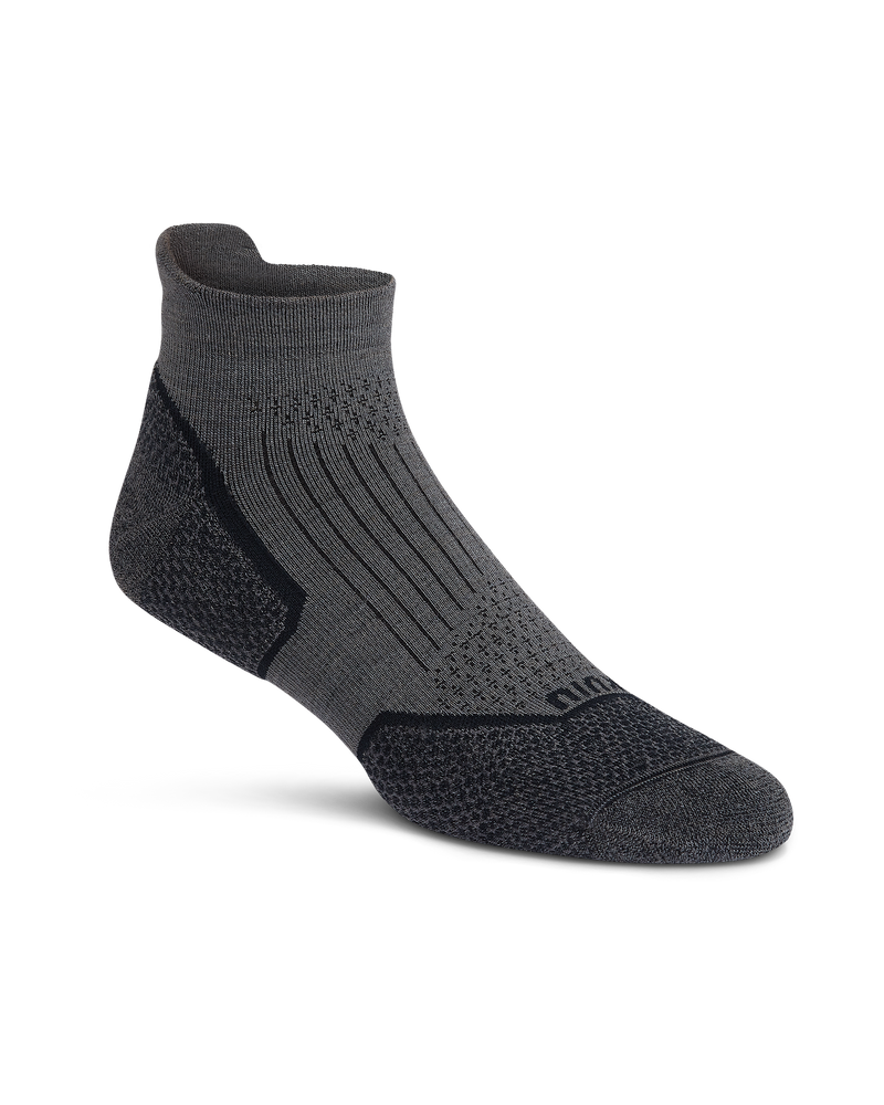 Front of Merino 200N Lightweight Ankle Sock in Gunmetal Grey