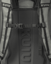 Karluk 3000 Roll Top Dry Backpack in Stone Grey Detail showing the adjustable chest strap
