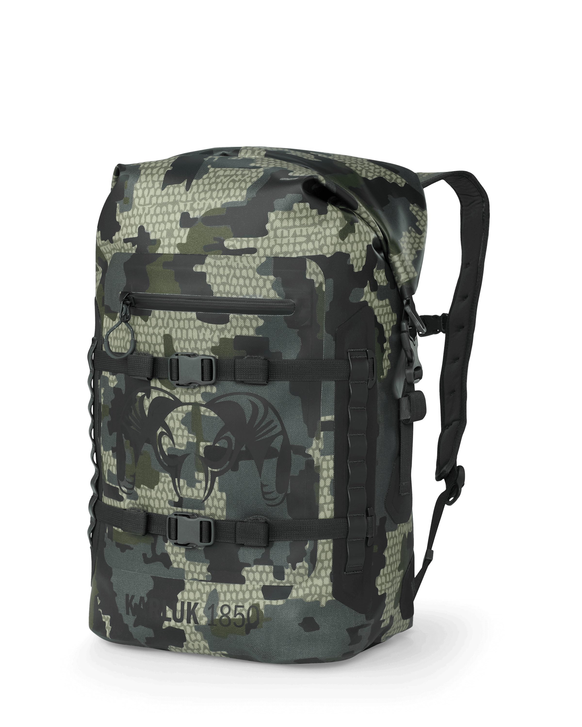 Karluk 1850 Waterproof Roll Top Backpack Verde Camo KUIU