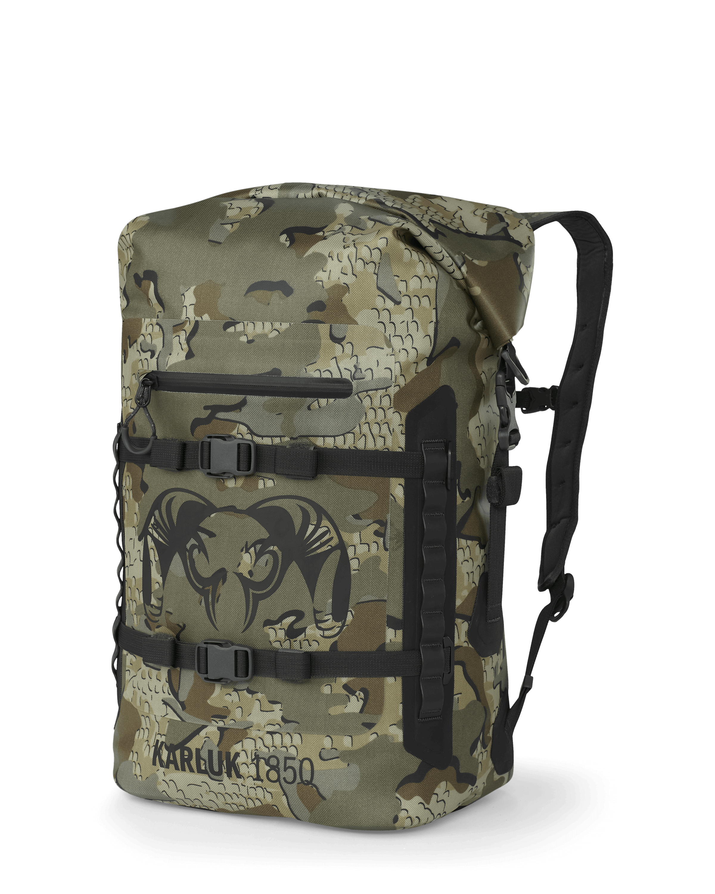 Karluk 1850 Waterproof Roll Top Backpack Valo Camo KUIU