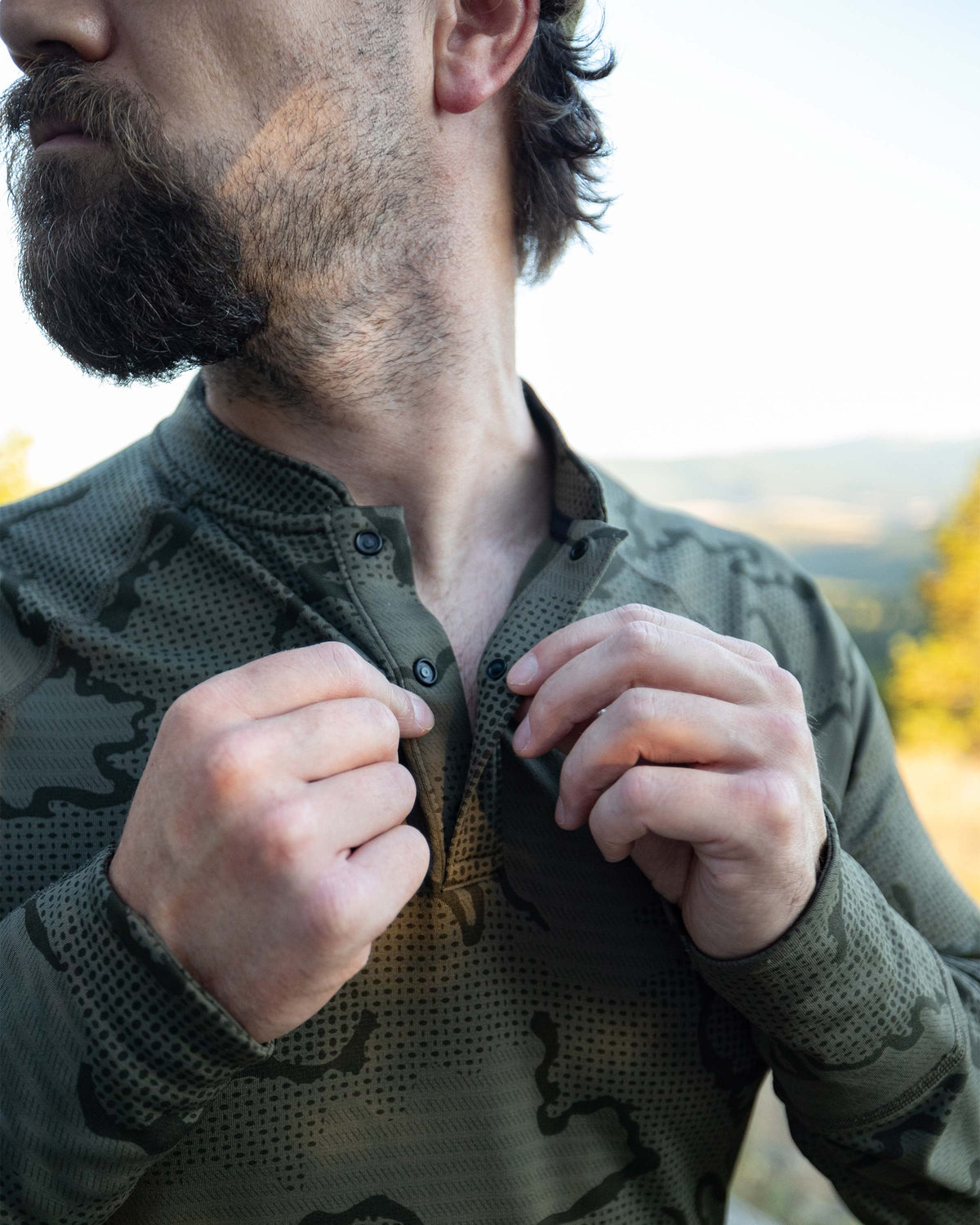 Ridgepoint Outdoor Fleece Henley - Black Tonal | KUIU