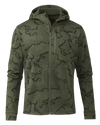Front of Ridgepoint Fleece Hoodie in Olive Green Tonal Pattern