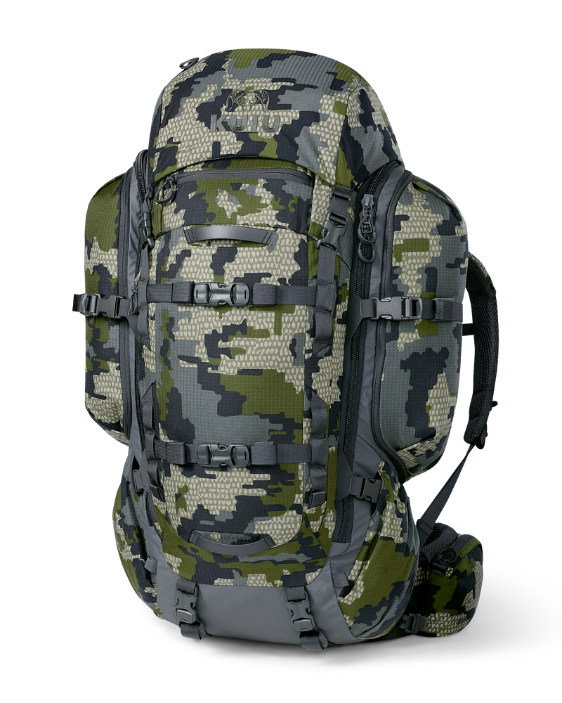 Front angled view of ICON 6 8200 Pack in Verde Camouflage