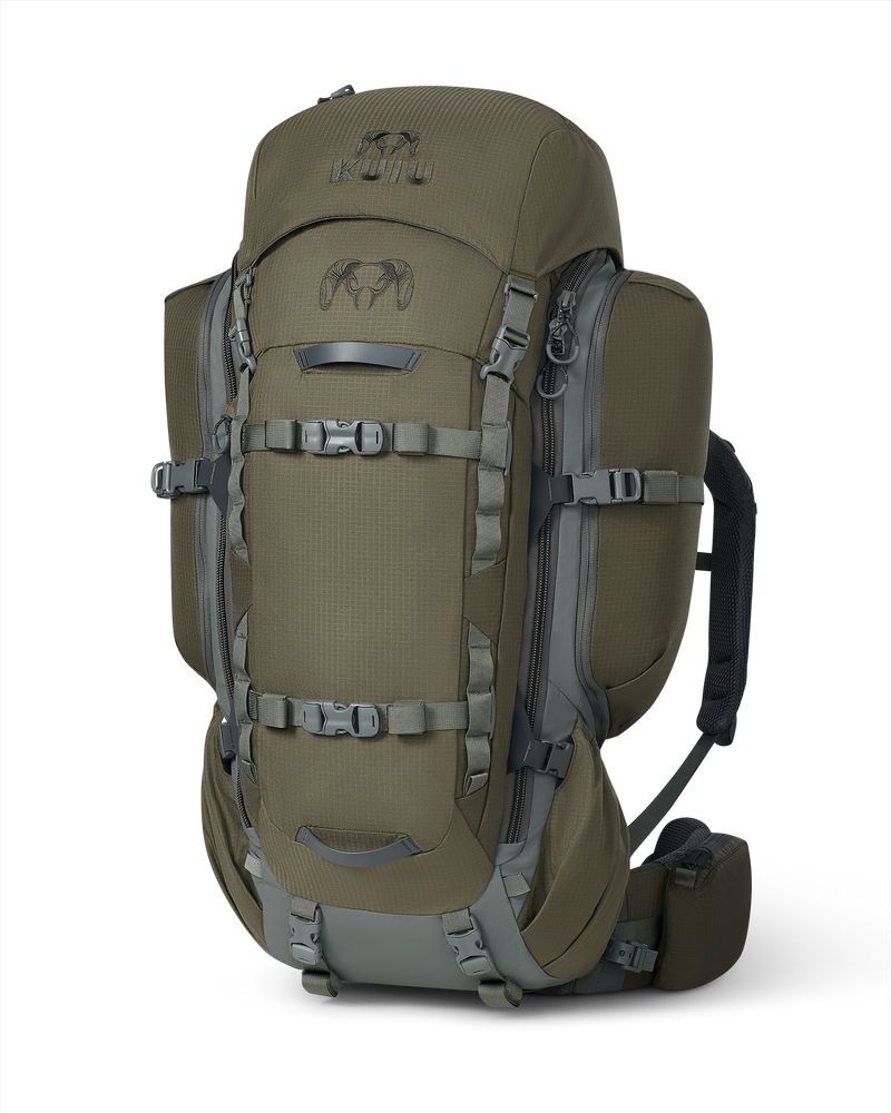 Front angled view of ICON 6 6000 Pack in Ash Brown