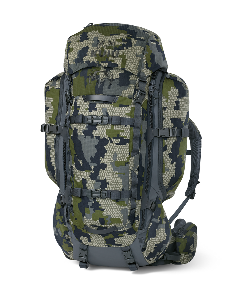 Front angled view of ICON 6 6000 Pack in Verde Camouflage