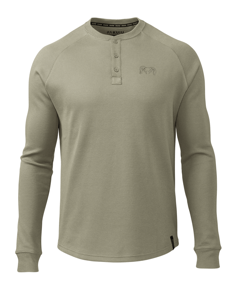 Base Camp Waffle Knit Henley | Mineral