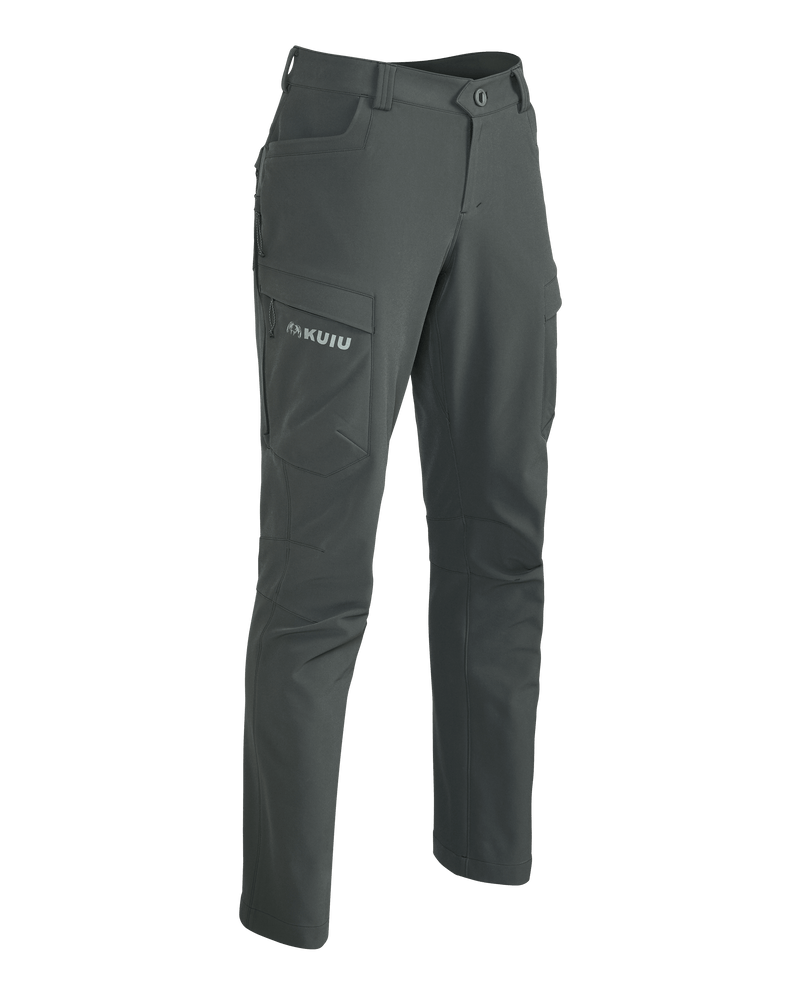 Front of Women's Attack Pant in Gunmetal Grey Color