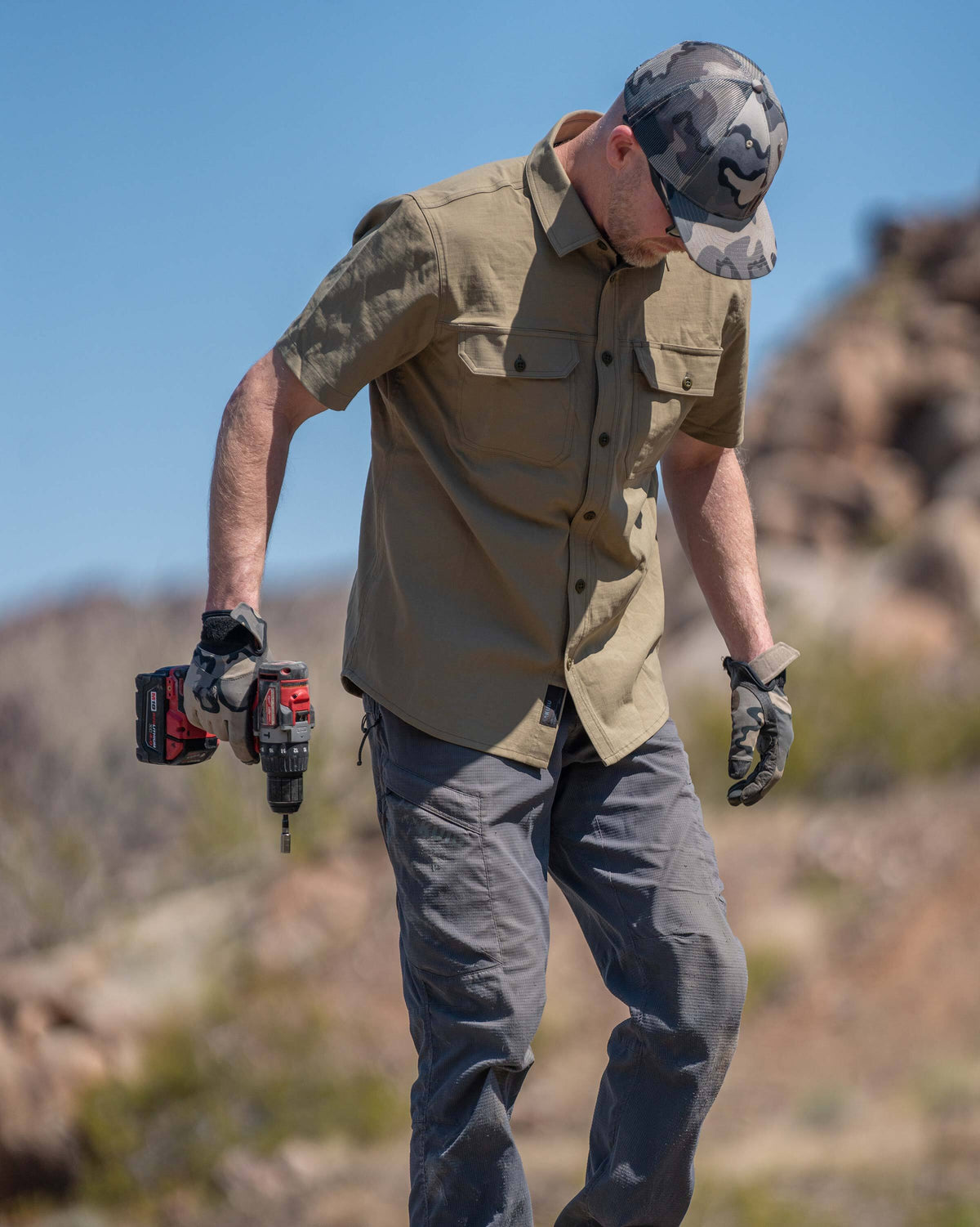 Motive SS Button Down Work Shirt - Khaki | KUIU
