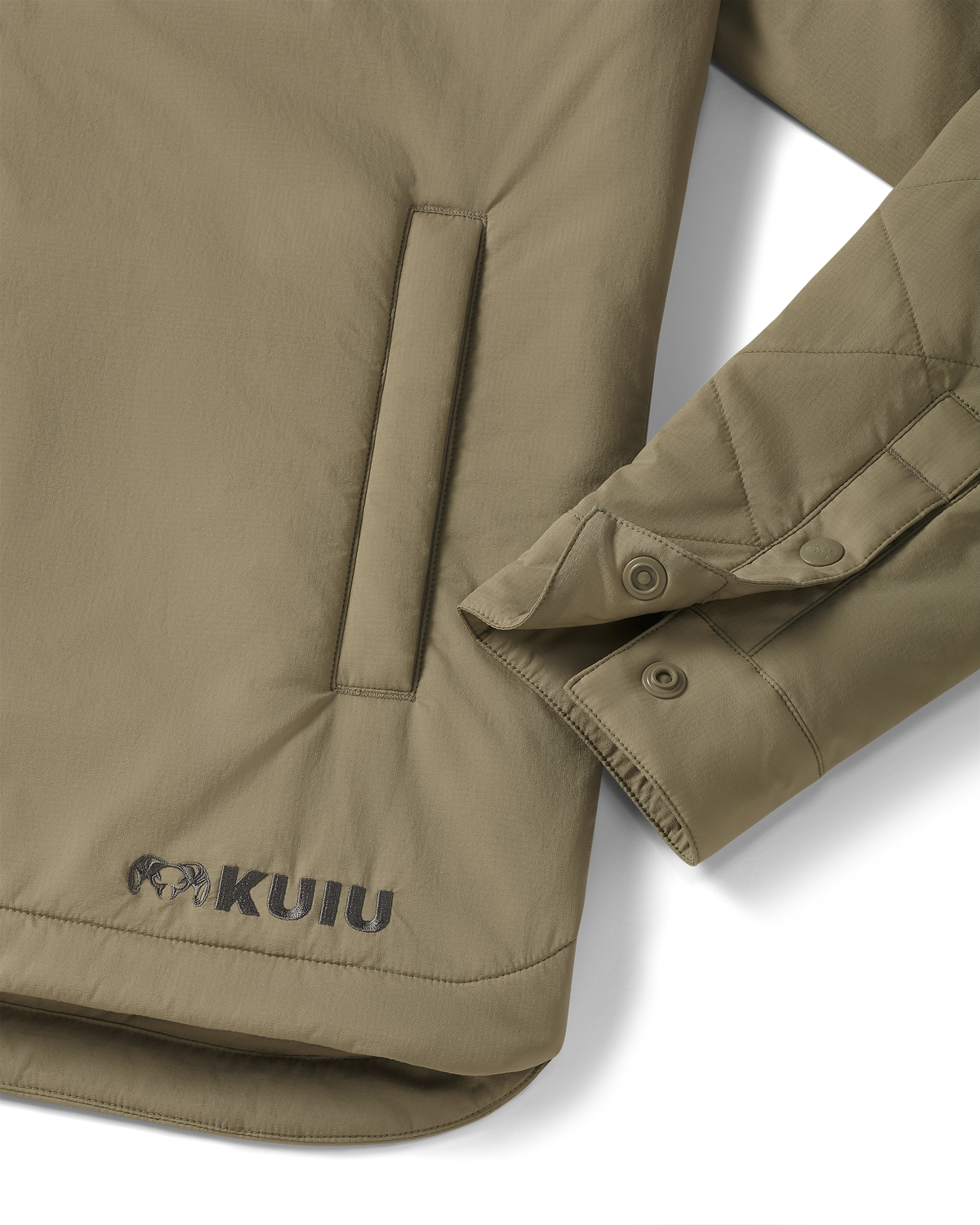 Base Camp Insulated Snap Shirt Jacket - Khaki | KUIU