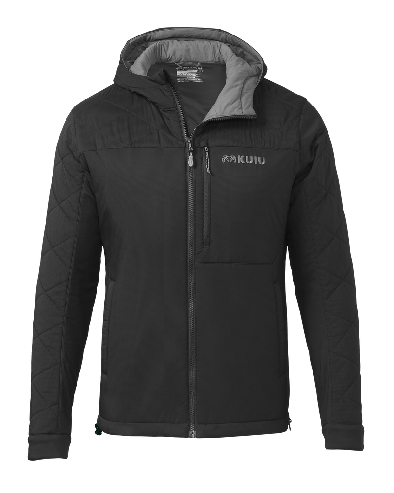 Front of Granby Hooded Jacket in Black