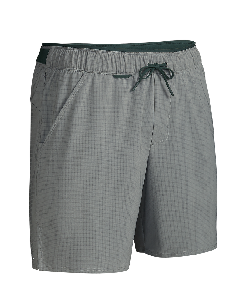 Front of EnduroTrainer Lined 7" Short in Shadow Grey