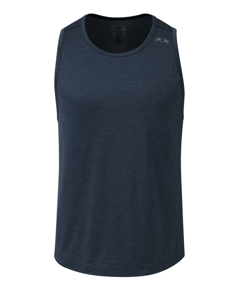 Front of EnduroMesh Tank in Midnight Blue Heather