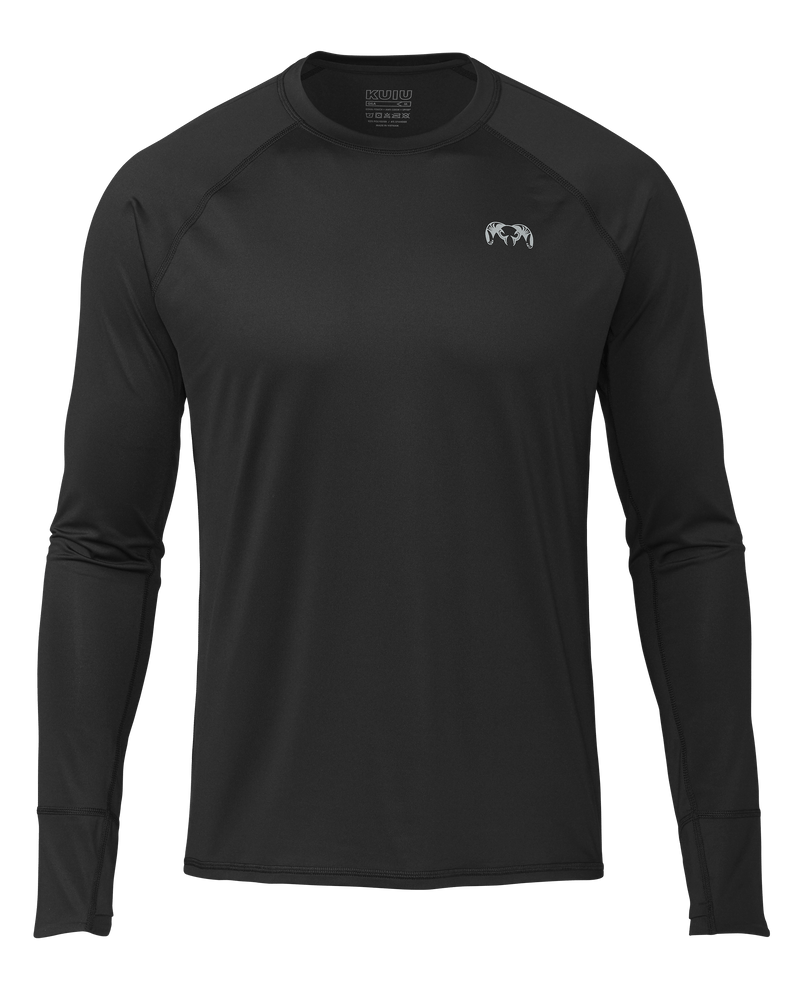 Front of Gila Long Sleeve Crew in Black