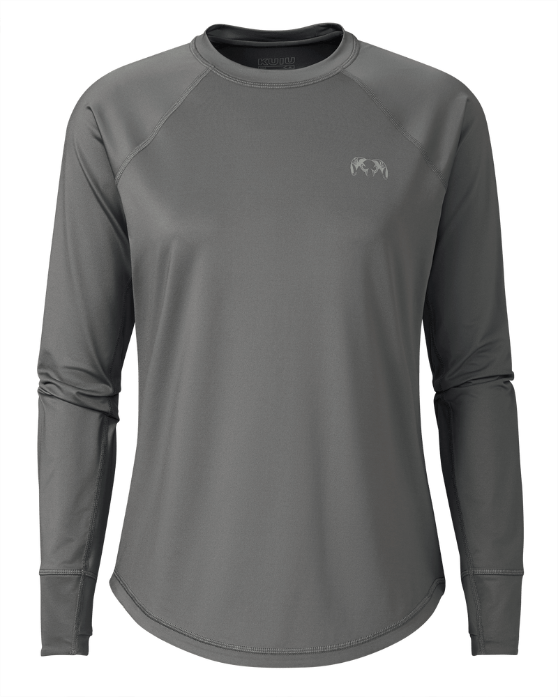 Front of Women's Gila Long Sleeve Crew in Stone