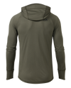 Back of Gila PRO LS Hoodie in Ash Brown