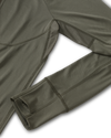 Close-up of underarm ventilation panels on Gila PRO Long Sleeve Hoodie in Ash Brown