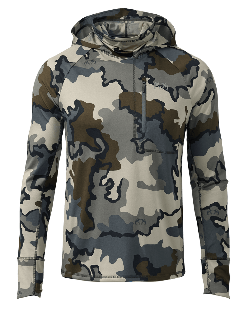 Front of Gila Pro Long Sleeve Hoodie in Vias Camouflage