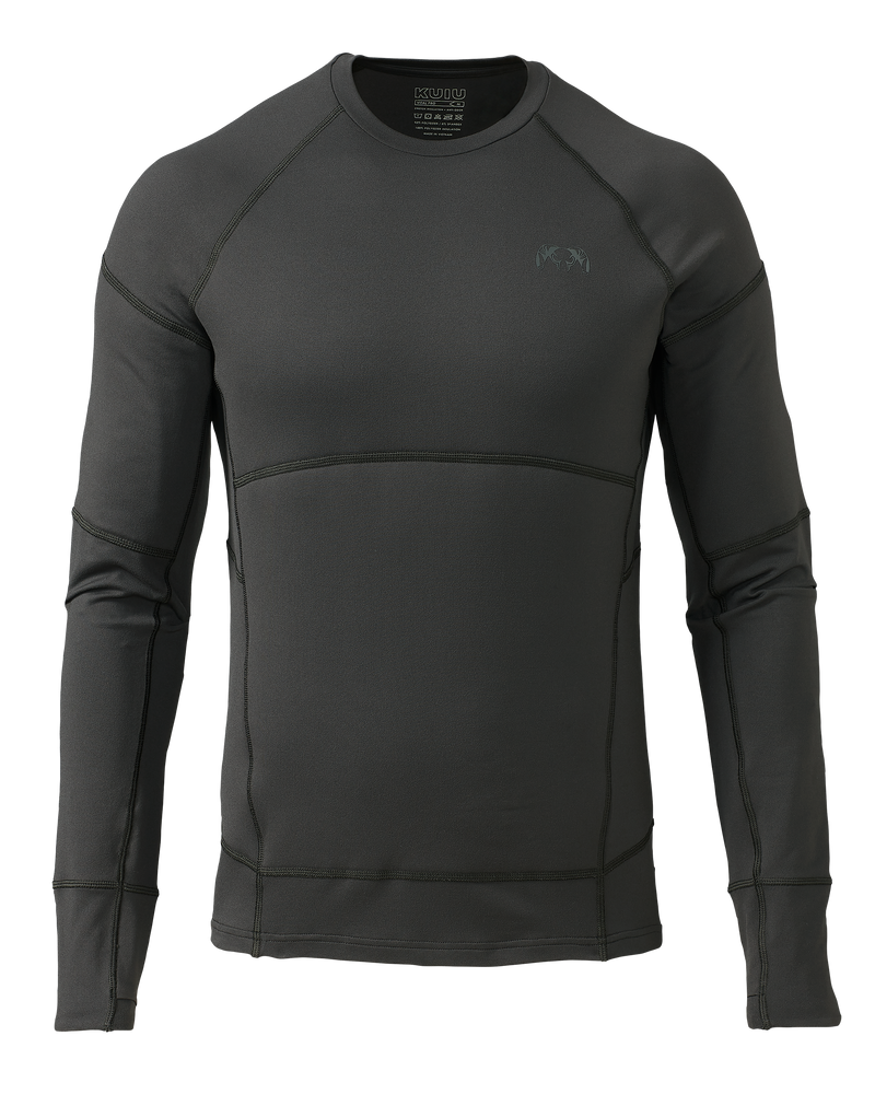 Front of Vital PRO Hybrid Insulated Crew in Asphalt Grey