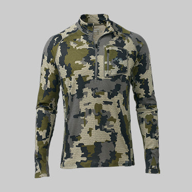 Base & Mid Layers on Sale featuring Ultra Merino 145 Zip-T in Verde camouflage 