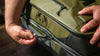 Close-up view of Waypoint 3000 Roller  Travel Bag, Highlighting the TPU coated waterproof fabric and main compartment zipper