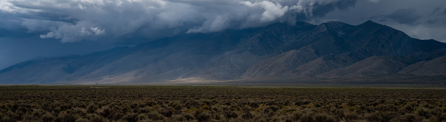 Mountains with clouds overhead.