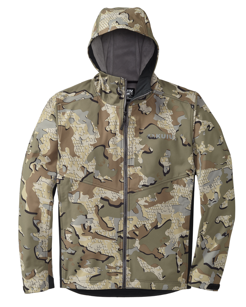 Front of Rubicon Hooded Jacket in Valo Camouflage