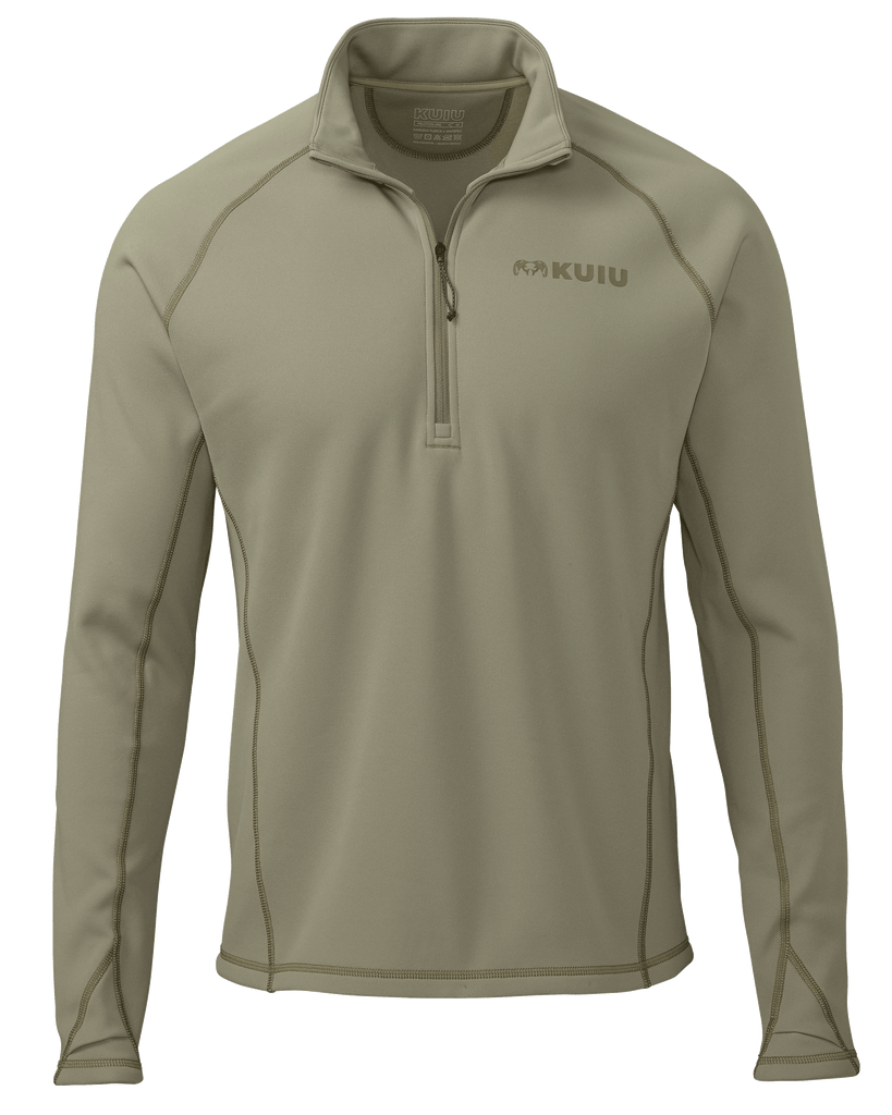 Peloton 200 ZipT Synthetic Base Layer in Bone Brown KUIU