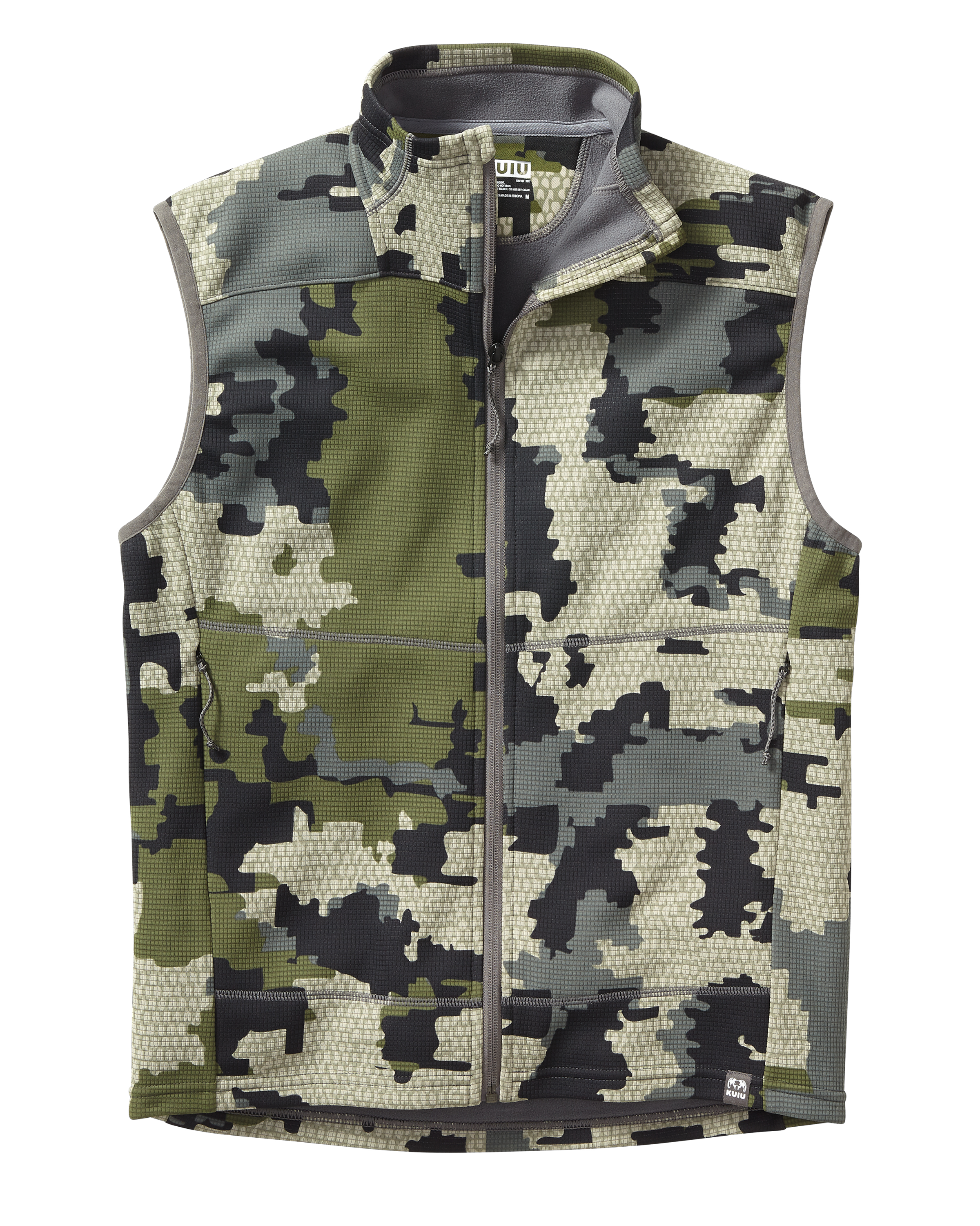 Peloton 240 Fleece Hunting Vest in Verde Camouflage KUIU