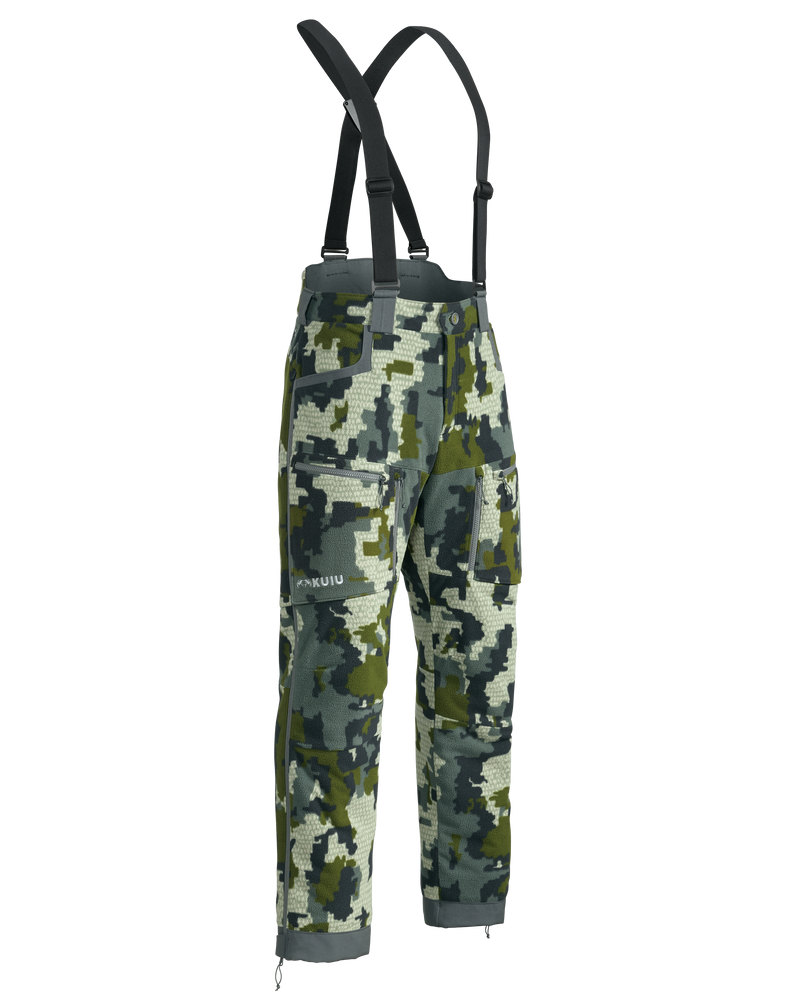 Front of Proximity Insulated Pant in Verde Camouflage
