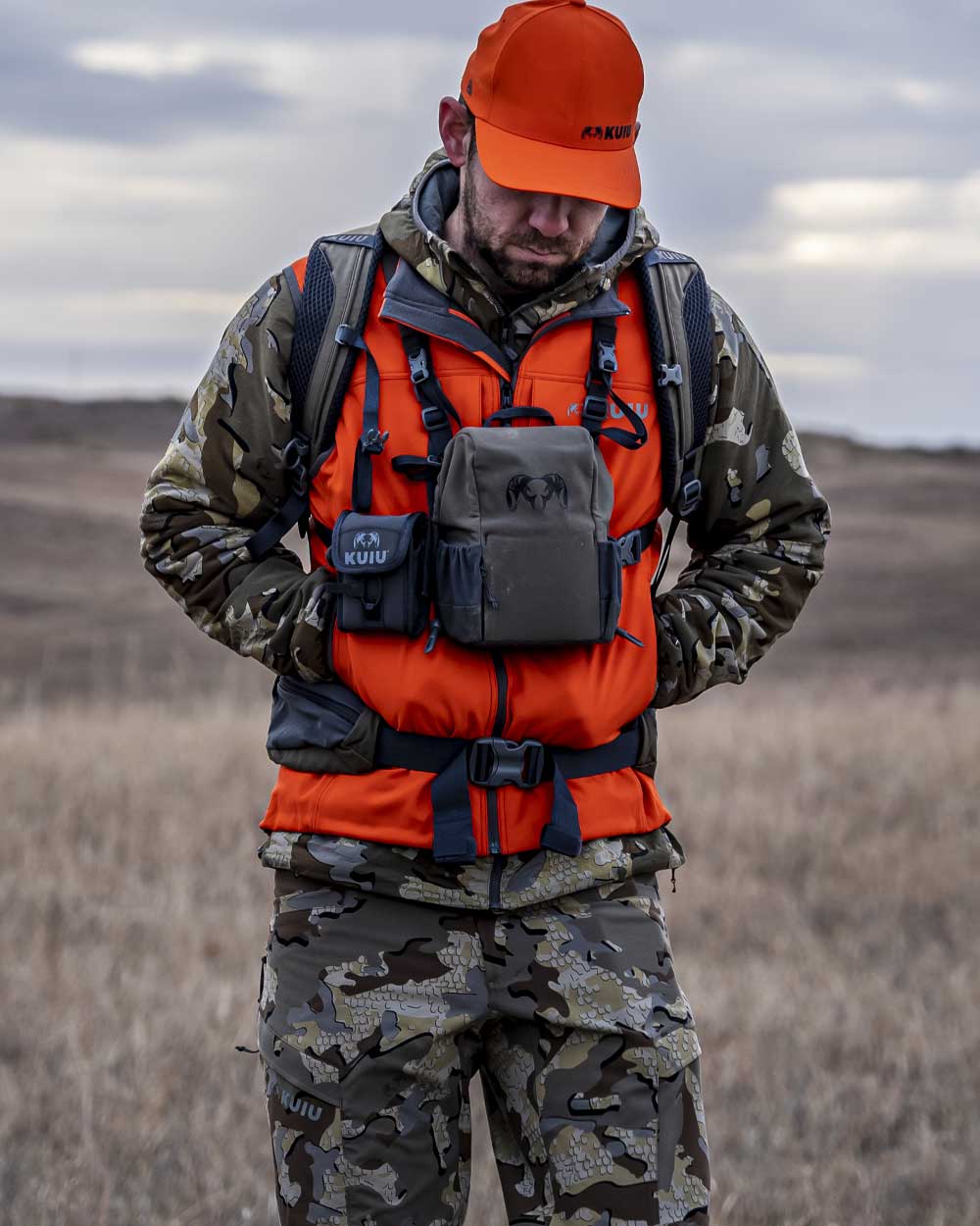 Kuiu Blaze Orange Wool Hunting Vest Kuiu Vest KUIU Guide DCS Vest