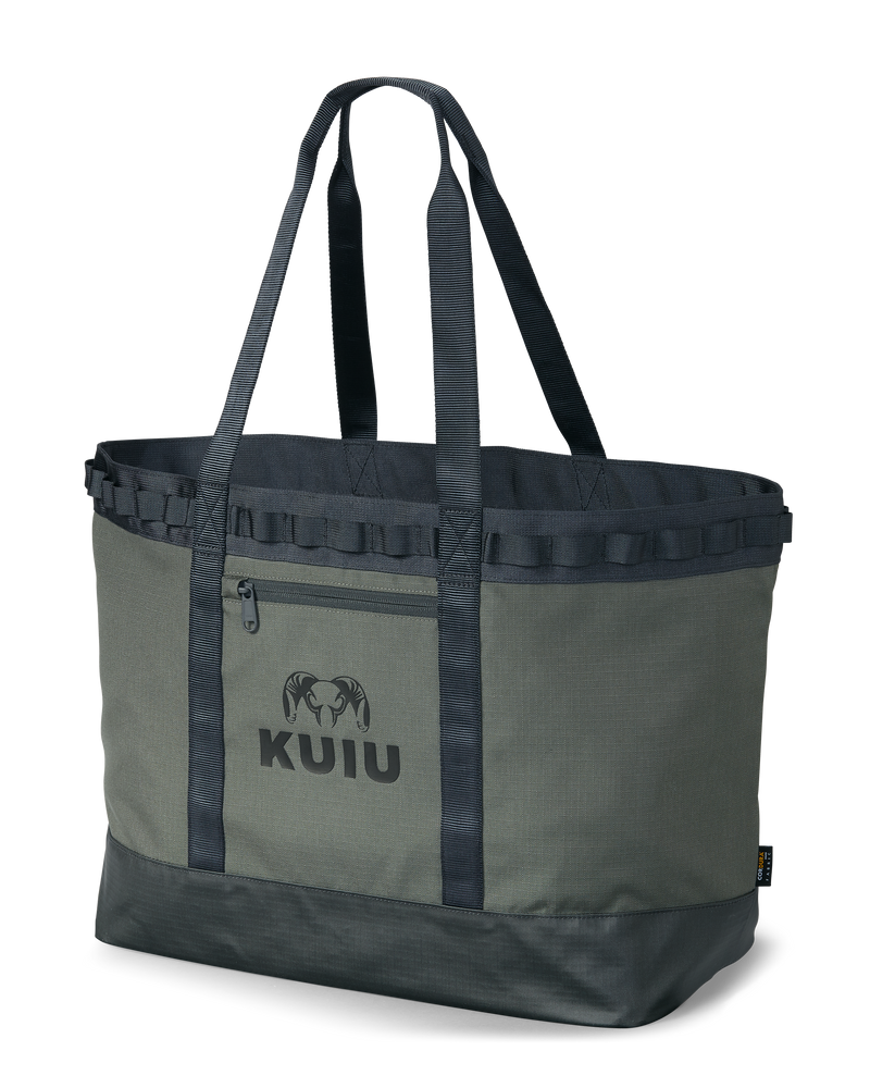 Front of KUIU CORDURA Tote Bag in Stone Grey