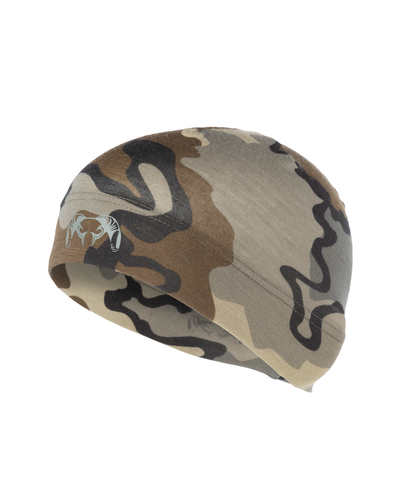 Front of ULTRA Merino 145 Beanie in Vias Camouflage