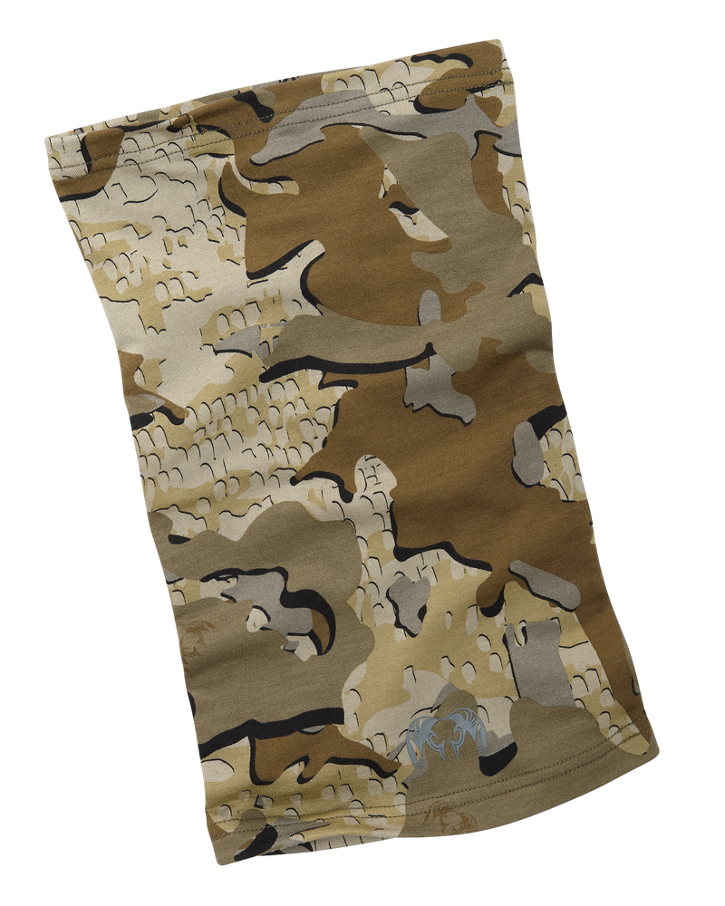 Flat lay front of ULTRA Merino 145 Neck Gaiter in Valo Camouflage