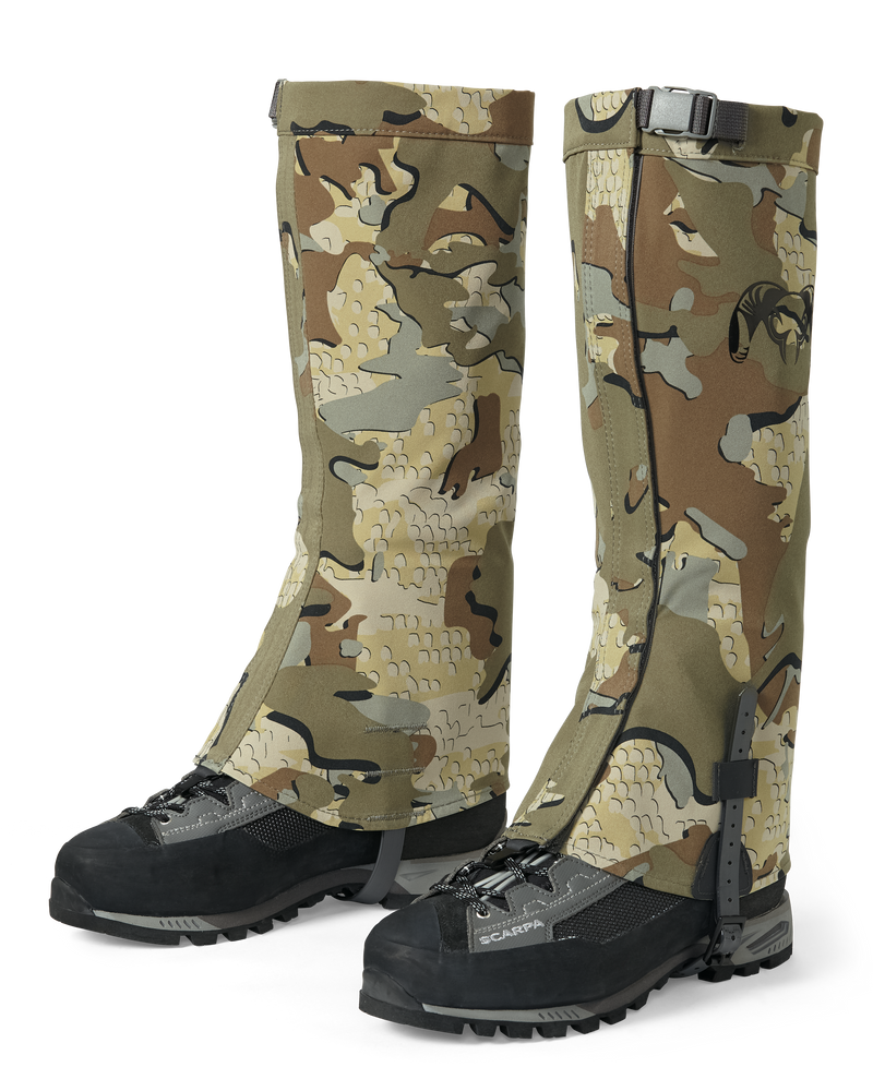 Front of Yukon HD Hunting Boot Gaiter in Valo Camouflage