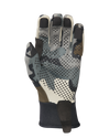 Back of Axis Glove in Vias Camouflage Highlighting Conductive Finger and Thumb Tips