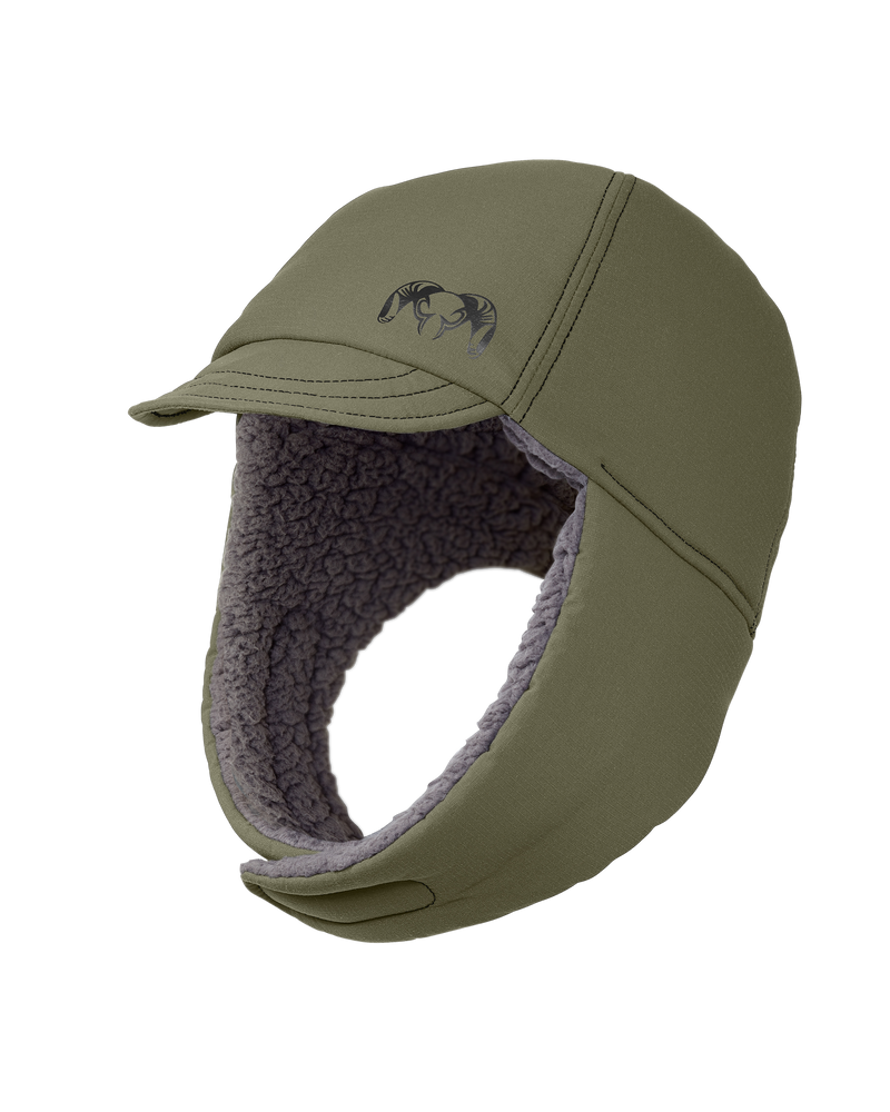 Front, Angled View of Kenai Hat in Olive Green Color