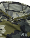 collar on Women's Gila LS Hoodie in Verde Camouflage